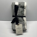 Hearth & Hand Magnolia Cloth Fabric Napkins Winter Plaid Dark Green & Cream Set