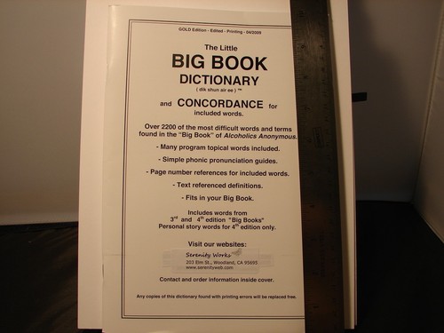 Anonyme Alkoholiker AA großes Buch Wörterbuch und Konkordanz GROSSDRUCK 10" x 7" - Bild 7 von 7