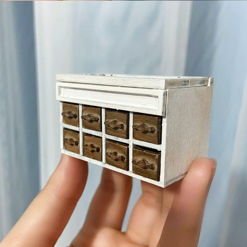 Doll House 1/12 Scale Dollhouse Miniatures Furniture Unfinished Specimen Cabinet - Picture 4 of 8