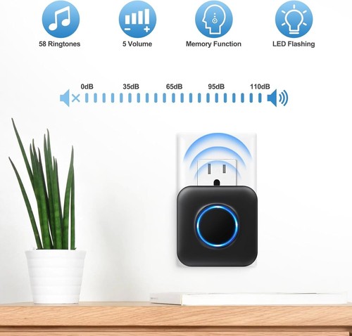 Funk Türklingel, BITIWEND Wasserdicht Kabellose Funkklingel Set, Drahtlose - Bild 4 von 8