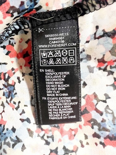 Anthropologie XXI Womens S Cottage Ruffle Boho Cap Sleeve Blouse Side Zip Tunic - Picture 15 of 15