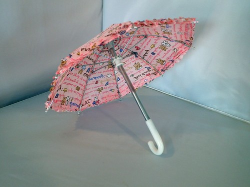 Pink Days of the Week Rain Umbrella - Parasol Fits 18inch American Girl Dolls - Picture 2 of 3