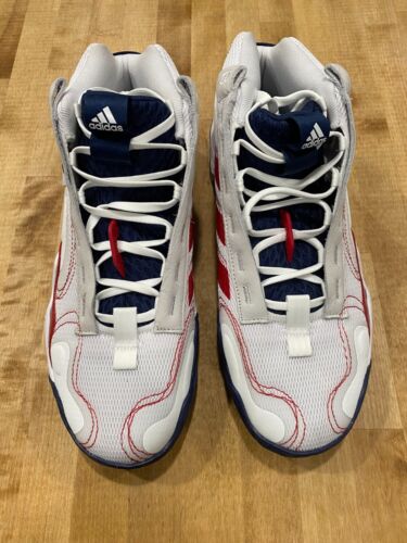 UNRELEASED Adidas SM Exhibit A Team USA Blue Red White HR0033 SZ 11.5 VERY RARE - Picture 4 of 5