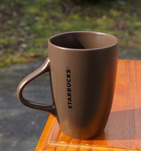 Starbucks Coffee Company 2011 Brown 10.5oz 4 1/4" Tall Mug Cup - Picture 2 of 7