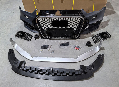 For Audi 2014-2016 A3 S3 8V RS3 Style Front Bumper Body Kit W/Front Lip Spoiler