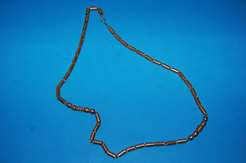 steel or metal necklace very pretty art deco style costume or fashion jewelry - Picture 5 of 8