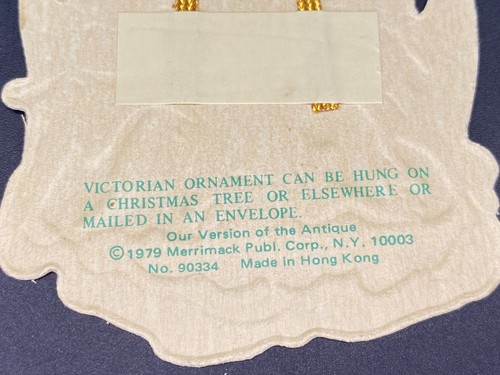 VTG 3 Stringed Angels Harp Merrimack Publ Corp 1979 Ornaments Die Cut Victorian - Picture 10 of 11