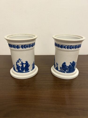 Wedgwood Drabware Vases 1820’s Pair - 19th Century - Picture 2 of 9
