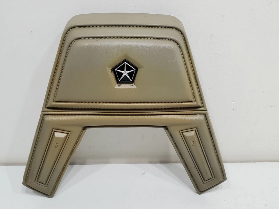 Dodge Pickup D150 D250 D350 1981-1993 almohadilla de bocina de volante bronceada OEM USADA  Foto 2 de 4