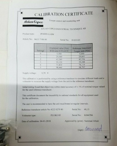 ATLAS COPCO PF4000-G-HW POWER FOCUS NUTRUNNER TORQUE WRENCH DRIVE CONTROL - Picture 10 of 12