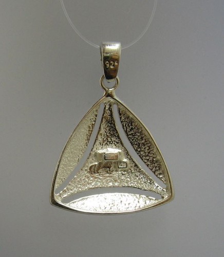 Stilvoller echter Sterling Silber Anhänger solide punziert 925 handgefertigt - Picture 2 of 2