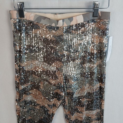 Venus Women's Sequin Camo Elastic Waist Leggings Size Medium NWT - Picture 3 of 14