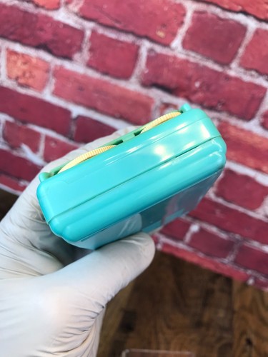 Vintage Used - CANDLE 6-TRANSISTOR POCKET RADIO Turquoise BLUE w/ Cover TESTED - Picture 9 of 22