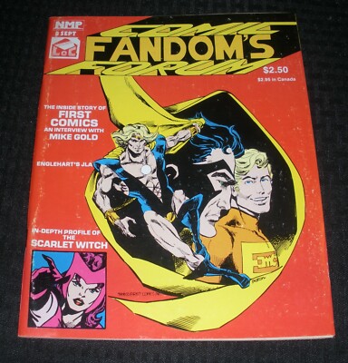 1982 COMIC FANDOM'S FORUM Magazine #8 FN 6.0 Scarlet Witch / Mike Gold / Batman
