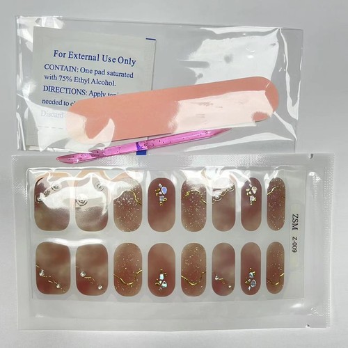 Full Cover Nail Wraps Stickers Polish Manicure Art Self Stick Decor 3D Strips - Bild 13 von 26