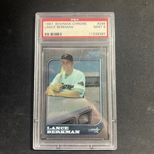 Lance Berkman #298 1997 Bowman Chrome PSA 9