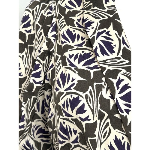 Banana Republic Women’s Blouse S Tie Wrap Floral Brown Tan Purple Long Sleeve - Picture 16 of 18