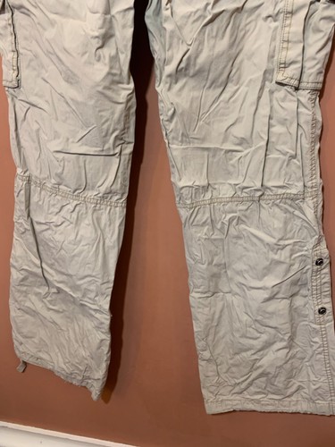 Vintage Aeropostale Utility Cargo Pants Teen Size 11/12 Long Beige Embroidered - Picture 6 of 8