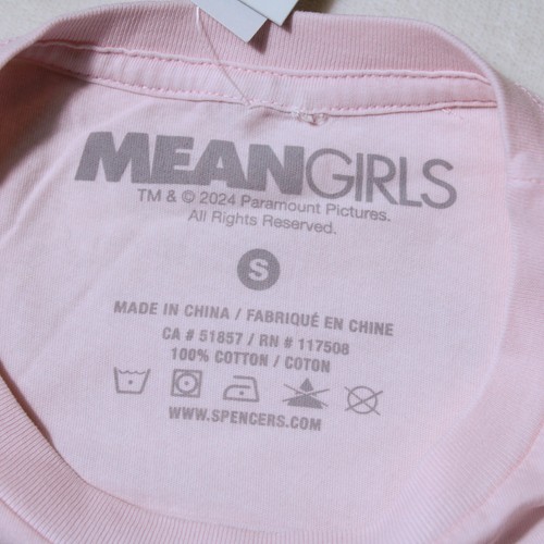 Mean Girls Damen-T-Shirt On Wednesdays We We Wear rosa Grafikdruck Größe S Small - Bild 4 von 4