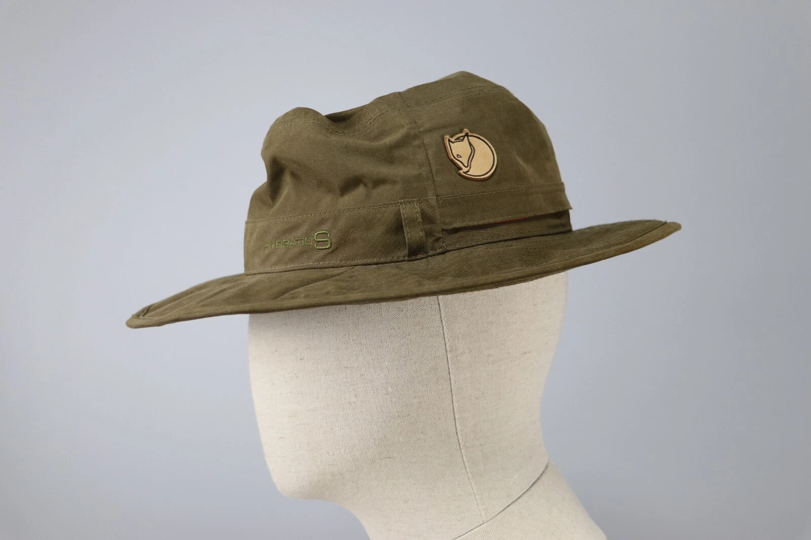 FJALLRAVEN Hunter Khaki Mens Bucket Wide Brim Safari Hiking Hat Sz S 55 cm