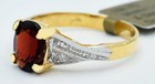 GENUINE 1.16 Cts GARNET & DIAMOND RING 10K GOLD - Free Certificate Appraisal — photo 4