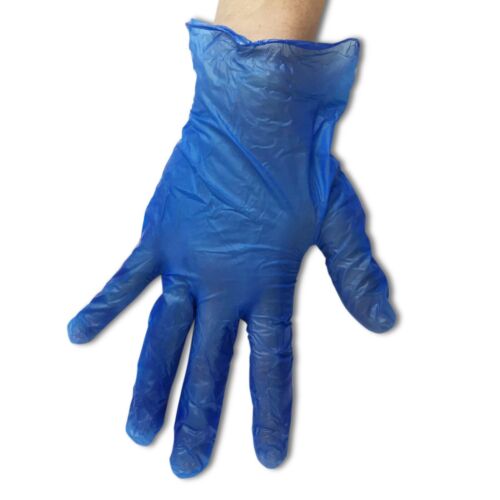 STARKE BLAUE VINYLHANDSCHUHE PULVER & LATEXFREI EINWEG (M) (L) ALLE GRÖSSEN - Bild 7 von 12