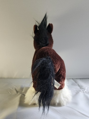 Ganz Webkinz 8” Clydesdale Horse Brown White Plush Stuffed Animal Toy  - Picture 3 of 8