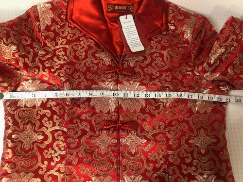 Tang Yi Rong 3XL Damen traditionelles chinesisches Oberteil Jacke rot gold Deko Satin - Bild 15 von 18