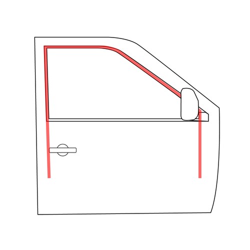 LH+RH Fenster TÜRSCHEIBE Kanal Filzlauf für Nissan/Datsun 620 '73 '84 - Bild 6 von 10