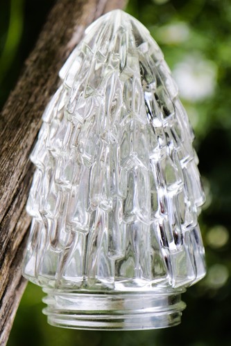 PAIR Vintage Moulded Glass Rocket Shaped Retro Lampshades 60's 70's G-Plan Era - Picture 9 of 11