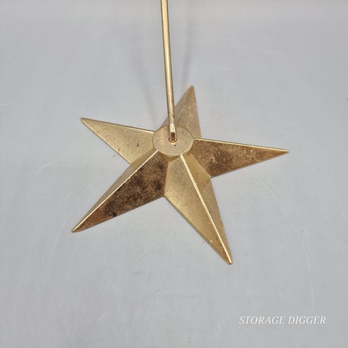 Vintage Department 56 Gold Aluminium Weighted Star Base Holiday Ornament Hanger - Picture 7 of 12