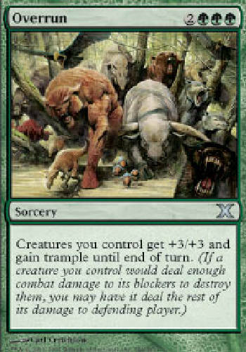 OVERRUN X4 4 4X 10a Edizione MTG Magic the Gathering Cards DJMagic - Foto 1 di 1