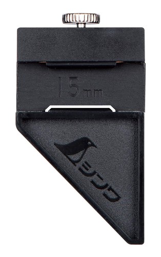 Shinwa Sokutei Stopper for Curved Shaku for 15mm Width 12436 Iron Black NEW - Picture 1 of 2