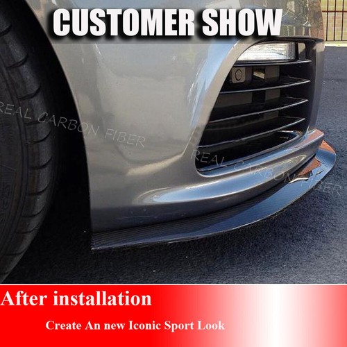 Fits Volkswagen VW Golf 6 MK6 R20 10-13 REAL CARBON Front Bumper Lip Spoiler Kit - Picture 6 of 14
