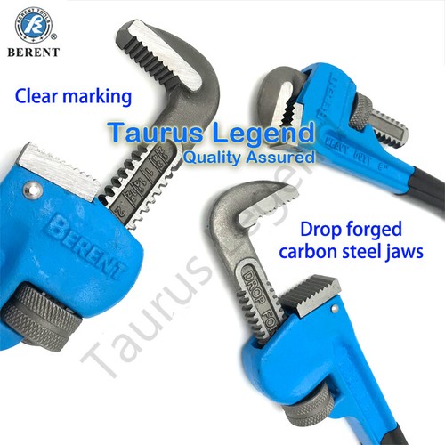 Heavy Duty Stilson Monkey Pipe Wrench Drop Forged Jaws Berent Plumbing Tool - Picture 5 of 5