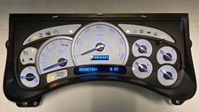 03-07 H2 HUMMER PREMIUM WHITE GAUGE BLUE LED COMPLETE REPLACEMENT CLUSTER BP