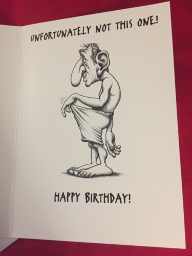 Naughty Greeting Card Funny Humor Sarcastic Joke Birthday - Picture 2 of 2