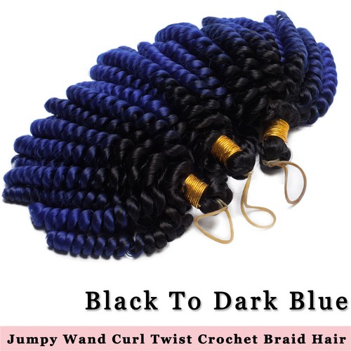 US Jumpy Wand Bounce Spiral Curly Hair Extensions Twist Crochet Braids Synthetic - Picture 17 of 24