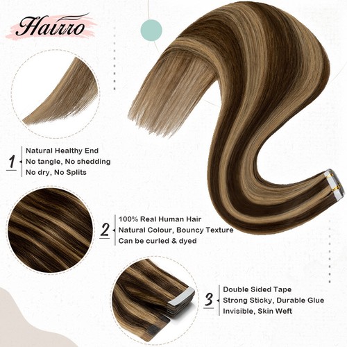 Highlight Thick Tape In Real Human Hair Remy Skin Weft Extensions Russian Blonde - Picture 2 of 14