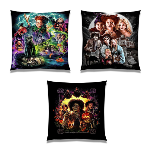 Fundas de almohada Hocus Pocus terciopelo mezcla poliéster 18" x 18" vendedor de EE. UU. SOLO ESTUCHE - Imagen 1 de 9
