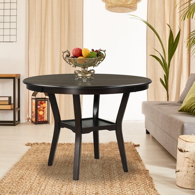 42 Round Dining Table 2 Tier Kitchen Living Room W Storage Shelf 42 Round Dining Table 2 Tier Kitchen, Small Round Dining Table For 2 Set