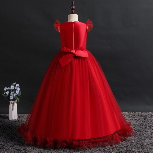 Kids Girls Ball Gown Dress Wedding Princess Bridesmaid Party Birthday Pageant - Picture 15 of 41