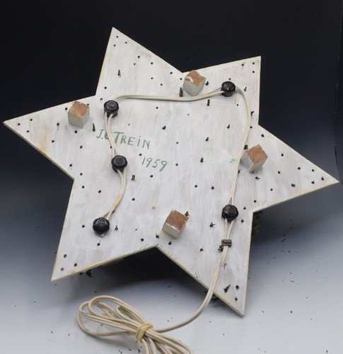1959 MORAVIAN PA CHRISTMAS PUTZ CITY OF BETHLEHEM LIGHTED TOWN 16" JENNIE TREIN - Picture 5 of 18
