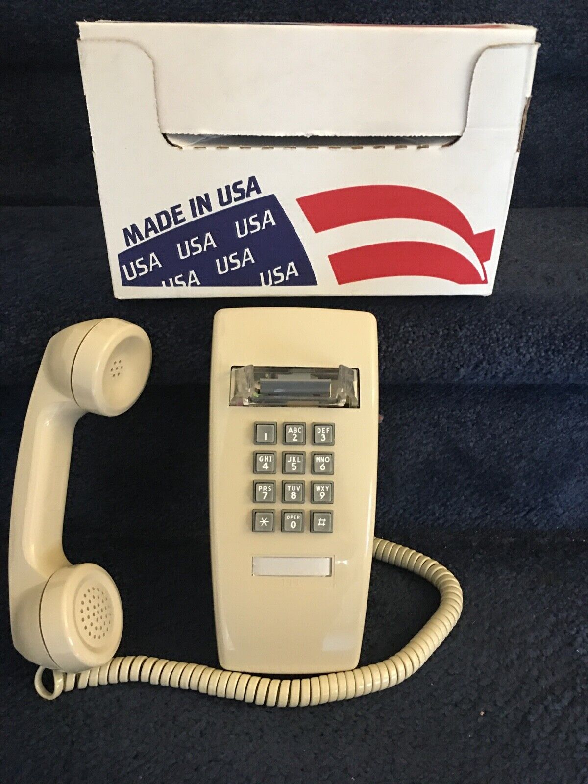 NEW~Vintage~RETRO PUSH BUTTON PHONE~Corded Max 77% OFF Style~WALL TE Latest item MOUNTED