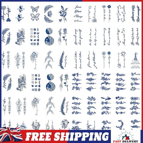 15Pcs Semi Permanent Tattoos Flower Series Realistic Tattoos for Men and Women