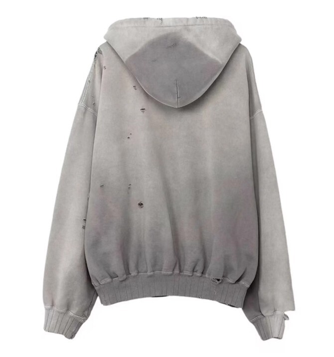 【Maison MIHARA YASUHIRO】Distressed Sweat Maison MIHARA YASUHIRO Gray Distressed Sweatshirt Maison