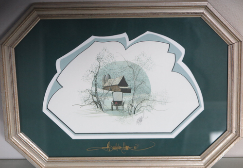 P Buckley Moss "Snowy Ride" Professionally Framed Print #243/1000 (11"x15") - Picture 8 of 12