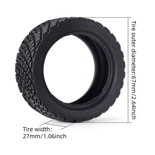 Austar 4PCS 67mm RC Car Rubber Tire for 1/10 Rolly HPI WLtoys 1/14 144001 RC Car - Picture 6 of 6