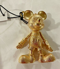 Baublebar MICKEY MOUSE DISNEY BAG CHARM Keychain Gold Fleck Glitter Goldtone