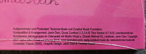 Janin Devi - Am Anfang (DigiPack, Yoga, Mantra, Kirtan, Soul, Pop) - Picture 4 of 4